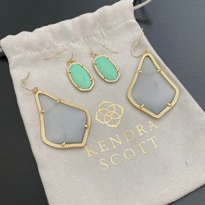 Kendra Scott Drop Earrings 2 pack w/ Dust Bag